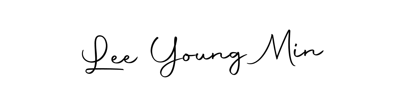 How to make Lee Young Min name signature. Use Autography-DOLnW style for creating short signs online. This is the latest handwritten sign. Lee Young Min signature style 10 images and pictures png