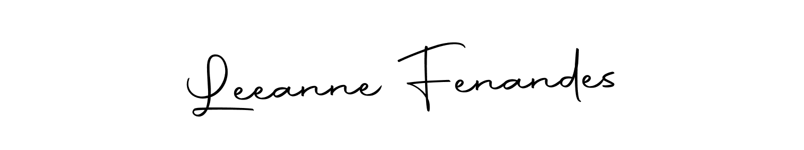 How to make Leeanne Fenandes name signature. Use Autography-DOLnW style for creating short signs online. This is the latest handwritten sign. Leeanne Fenandes signature style 10 images and pictures png