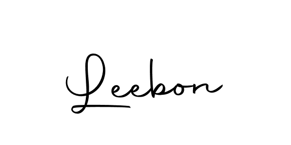 Use a signature maker to create a handwritten signature online. With this signature software, you can design (Autography-DOLnW) your own signature for name Leebon. Leebon signature style 10 images and pictures png