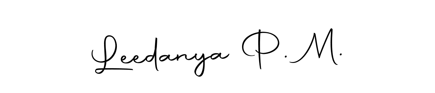 if you are searching for the best signature style for your name Leedanya P. M.. so please give up your signature search. here we have designed multiple signature styles  using Autography-DOLnW. Leedanya P. M. signature style 10 images and pictures png