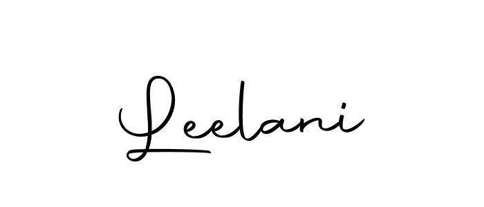 Use a signature maker to create a handwritten signature online. With this signature software, you can design (Autography-DOLnW) your own signature for name Leelani. Leelani signature style 10 images and pictures png