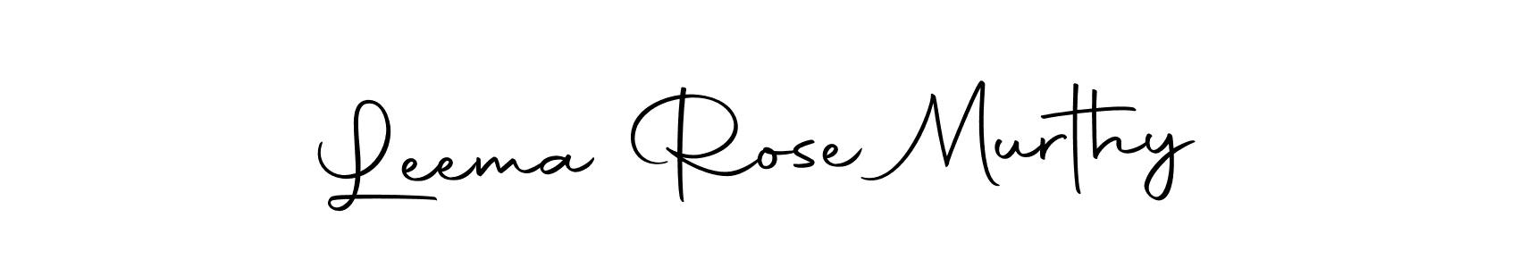 Make a beautiful signature design for name Leema Rose Murthy. With this signature (Autography-DOLnW) style, you can create a handwritten signature for free. Leema Rose Murthy signature style 10 images and pictures png