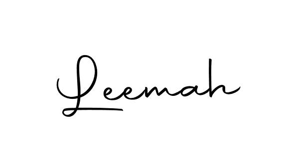 Use a signature maker to create a handwritten signature online. With this signature software, you can design (Autography-DOLnW) your own signature for name Leemah. Leemah signature style 10 images and pictures png