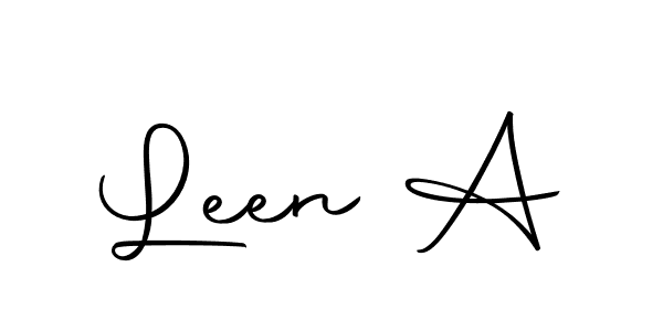 Create a beautiful signature design for name Leen A. With this signature (Autography-DOLnW) fonts, you can make a handwritten signature for free. Leen A signature style 10 images and pictures png