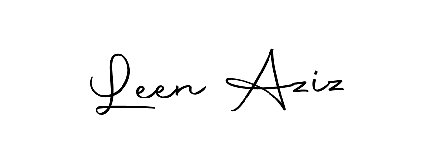 Also we have Leen Aziz name is the best signature style. Create professional handwritten signature collection using Autography-DOLnW autograph style. Leen Aziz signature style 10 images and pictures png