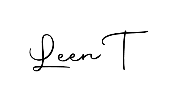 Make a beautiful signature design for name Leen T. Use this online signature maker to create a handwritten signature for free. Leen T signature style 10 images and pictures png