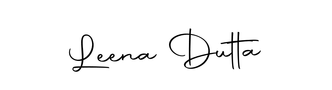 Create a beautiful signature design for name Leena Dutta. With this signature (Autography-DOLnW) fonts, you can make a handwritten signature for free. Leena Dutta signature style 10 images and pictures png