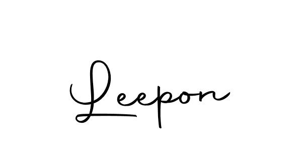 How to make Leepon name signature. Use Autography-DOLnW style for creating short signs online. This is the latest handwritten sign. Leepon signature style 10 images and pictures png