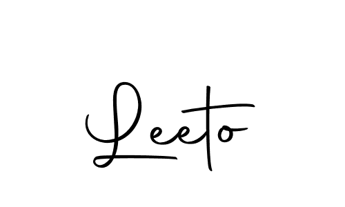 Design your own signature with our free online signature maker. With this signature software, you can create a handwritten (Autography-DOLnW) signature for name Leeto. Leeto signature style 10 images and pictures png