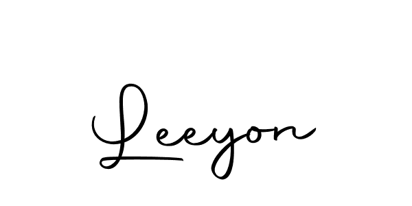 You should practise on your own different ways (Autography-DOLnW) to write your name (Leeyon) in signature. don't let someone else do it for you. Leeyon signature style 10 images and pictures png