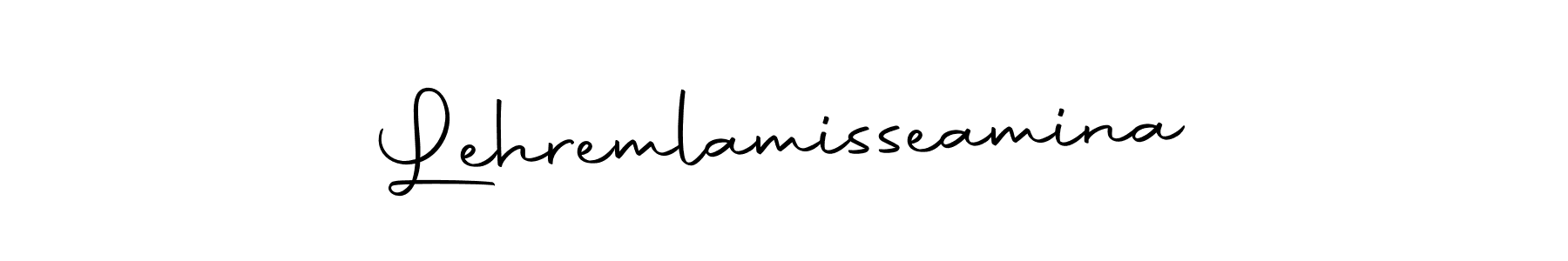 How to make Lehremlamisseamina name signature. Use Autography-DOLnW style for creating short signs online. This is the latest handwritten sign. Lehremlamisseamina signature style 10 images and pictures png