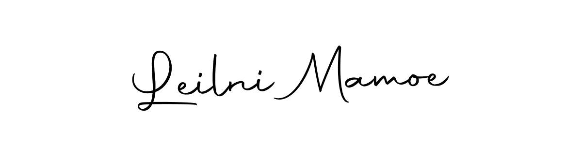 The best way (Autography-DOLnW) to make a short signature is to pick only two or three words in your name. The name Leilni Mamoe include a total of six letters. For converting this name. Leilni Mamoe signature style 10 images and pictures png