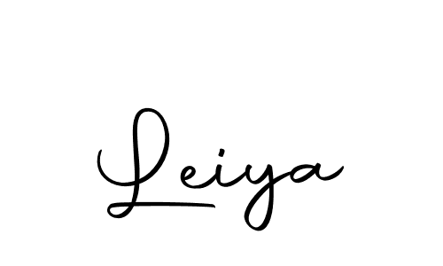 Use a signature maker to create a handwritten signature online. With this signature software, you can design (Autography-DOLnW) your own signature for name Leiya. Leiya signature style 10 images and pictures png