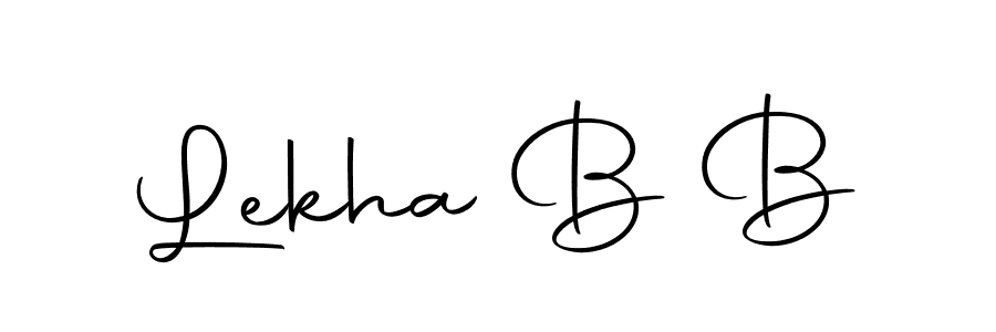 It looks lik you need a new signature style for name Lekha B B. Design unique handwritten (Autography-DOLnW) signature with our free signature maker in just a few clicks. Lekha B B signature style 10 images and pictures png