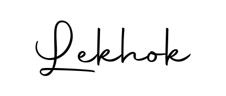 Try this chic Lekhok handwritten sign style. Using Autography-DOLnW font elements, it gives your name a sleek, memorable identity. Lekhok signature style 10 images and pictures png