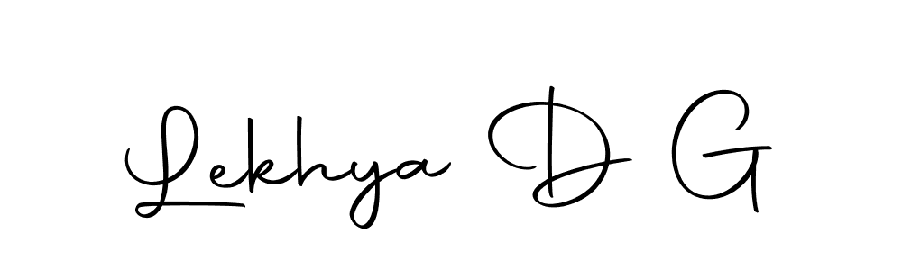 Use a signature maker to create a handwritten signature online. With this signature software, you can design (Autography-DOLnW) your own signature for name Lekhya D G. Lekhya D G signature style 10 images and pictures png