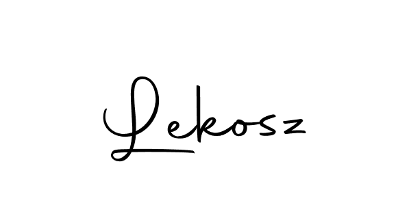 How to make Lekosz name signature. Use Autography-DOLnW style for creating short signs online. This is the latest handwritten sign. Lekosz signature style 10 images and pictures png