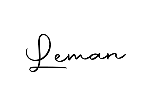 Use a signature maker to create a handwritten signature online. With this signature software, you can design (Autography-DOLnW) your own signature for name Leman. Leman signature style 10 images and pictures png