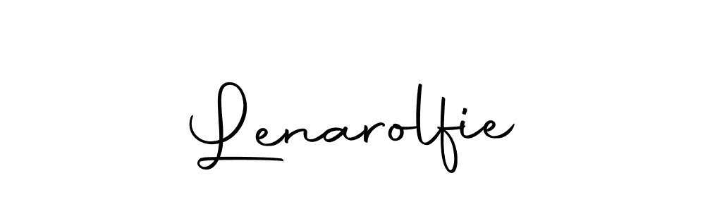 Design your own signature with our free online signature maker. With this signature software, you can create a handwritten (Autography-DOLnW) signature for name Lenarolfie. Lenarolfie signature style 10 images and pictures png