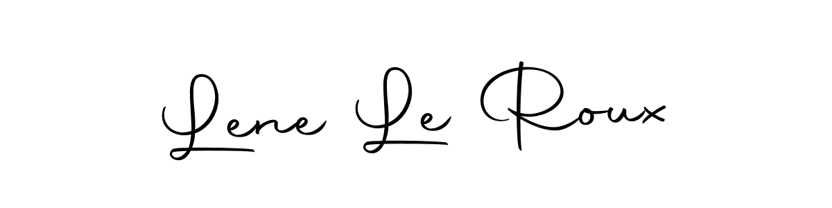 How to make Lene Le Roux name signature. Use Autography-DOLnW style for creating short signs online. This is the latest handwritten sign. Lene Le Roux signature style 10 images and pictures png