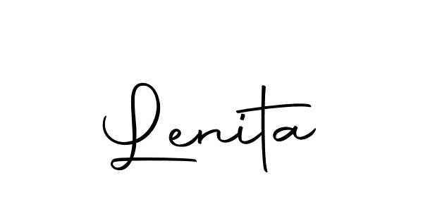How to make Lenita name signature. Use Autography-DOLnW style for creating short signs online. This is the latest handwritten sign. Lenita signature style 10 images and pictures png