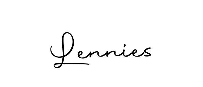 Lennies stylish signature style. Best Handwritten Sign (Autography-DOLnW) for my name. Handwritten Signature Collection Ideas for my name Lennies. Lennies signature style 10 images and pictures png