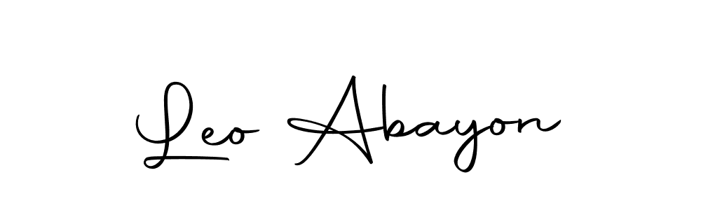 Make a beautiful signature design for name Leo Abayon. With this signature (Autography-DOLnW) style, you can create a handwritten signature for free. Leo Abayon signature style 10 images and pictures png