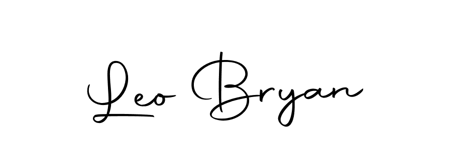 How to make Leo Bryan name signature. Use Autography-DOLnW style for creating short signs online. This is the latest handwritten sign. Leo Bryan signature style 10 images and pictures png