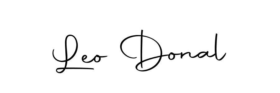 How to make Leo Donal name signature. Use Autography-DOLnW style for creating short signs online. This is the latest handwritten sign. Leo Donal signature style 10 images and pictures png