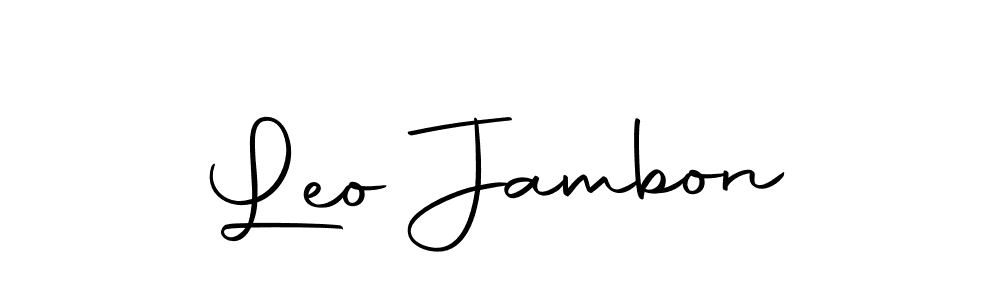 Here are the top 10 professional signature styles for the name Leo Jambon. These are the best autograph styles you can use for your name. Leo Jambon signature style 10 images and pictures png