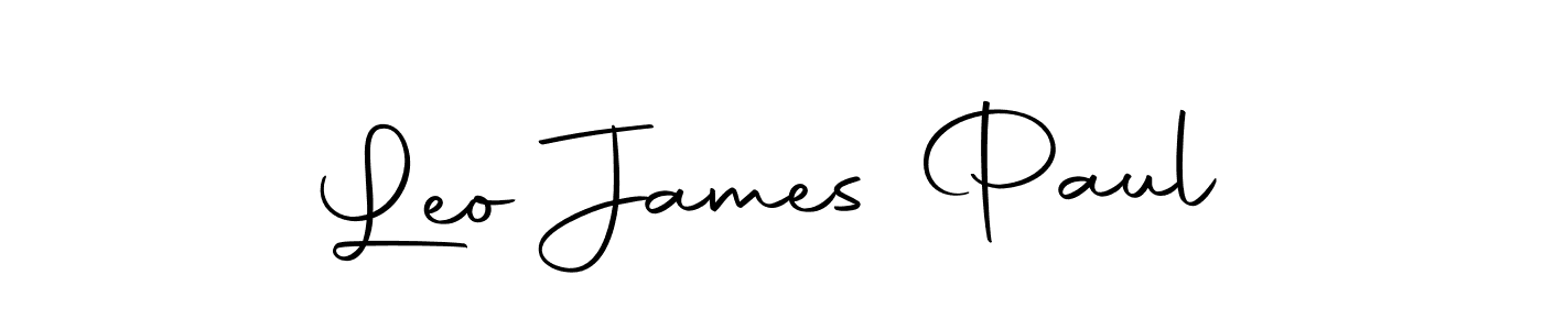 Leo James Paul stylish signature style. Best Handwritten Sign (Autography-DOLnW) for my name. Handwritten Signature Collection Ideas for my name Leo James Paul. Leo James Paul signature style 10 images and pictures png