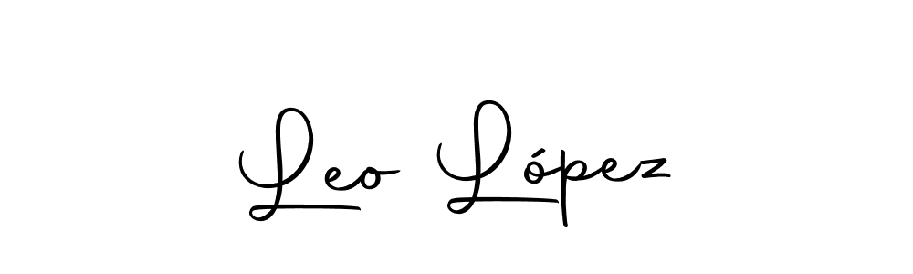 Design your own signature with our free online signature maker. With this signature software, you can create a handwritten (Autography-DOLnW) signature for name Leo López. Leo López signature style 10 images and pictures png
