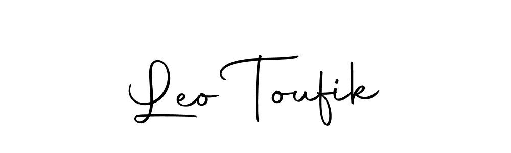 Use a signature maker to create a handwritten signature online. With this signature software, you can design (Autography-DOLnW) your own signature for name Leo Toufik. Leo Toufik signature style 10 images and pictures png