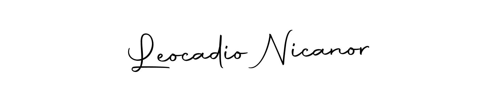 Design your own signature with our free online signature maker. With this signature software, you can create a handwritten (Autography-DOLnW) signature for name Leocadio Nicanor. Leocadio Nicanor signature style 10 images and pictures png