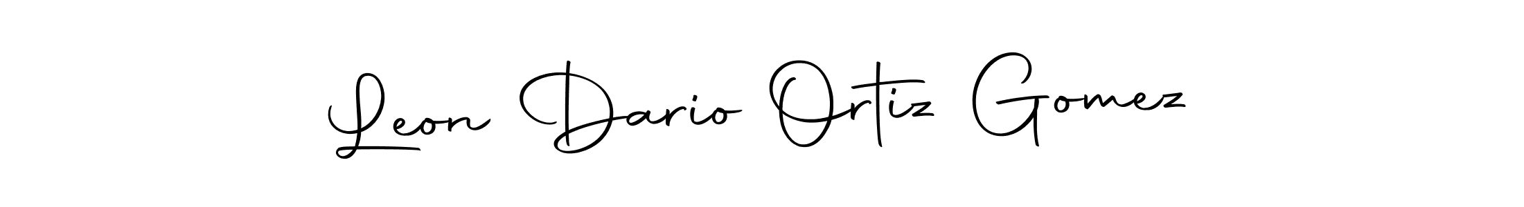 Leon Dario Ortiz Gomez stylish signature style. Best Handwritten Sign (Autography-DOLnW) for my name. Handwritten Signature Collection Ideas for my name Leon Dario Ortiz Gomez. Leon Dario Ortiz Gomez signature style 10 images and pictures png