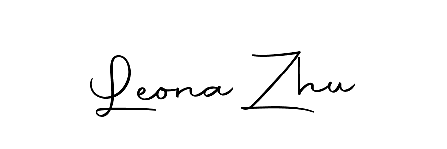 Leona Zhu stylish signature style. Best Handwritten Sign (Autography-DOLnW) for my name. Handwritten Signature Collection Ideas for my name Leona Zhu. Leona Zhu signature style 10 images and pictures png