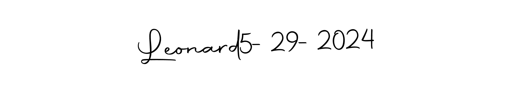 Use a signature maker to create a handwritten signature online. With this signature software, you can design (Autography-DOLnW) your own signature for name Leonard  5-29-2024. Leonard  5-29-2024 signature style 10 images and pictures png