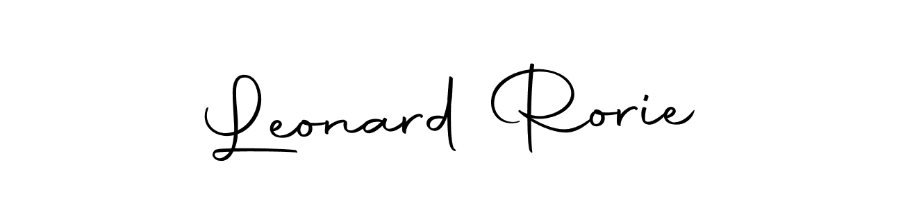 Design your own signature with our free online signature maker. With this signature software, you can create a handwritten (Autography-DOLnW) signature for name Leonard Rorie. Leonard Rorie signature style 10 images and pictures png