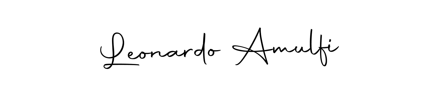 How to make Leonardo Amulfi name signature. Use Autography-DOLnW style for creating short signs online. This is the latest handwritten sign. Leonardo Amulfi signature style 10 images and pictures png