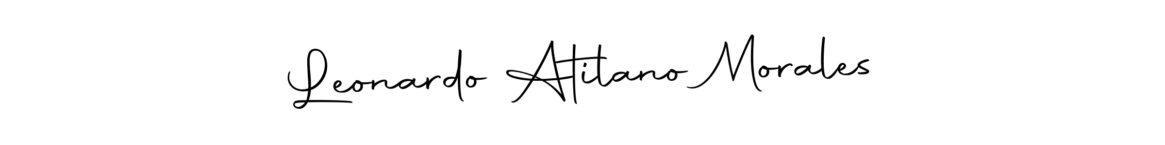 Leonardo Atilano Morales stylish signature style. Best Handwritten Sign (Autography-DOLnW) for my name. Handwritten Signature Collection Ideas for my name Leonardo Atilano Morales. Leonardo Atilano Morales signature style 10 images and pictures png