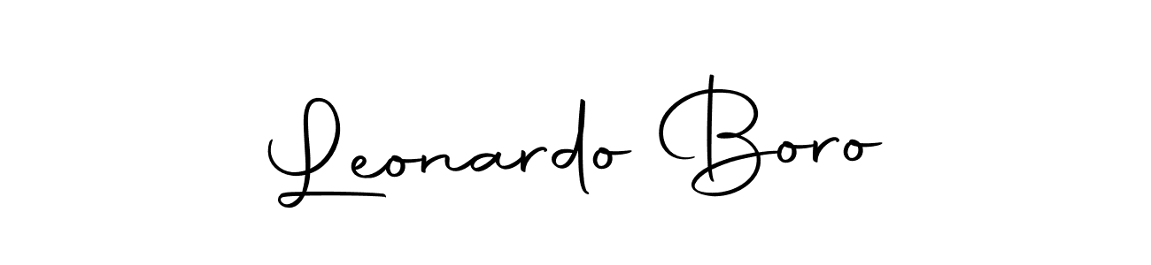 Make a beautiful signature design for name Leonardo Boro. With this signature (Autography-DOLnW) style, you can create a handwritten signature for free. Leonardo Boro signature style 10 images and pictures png