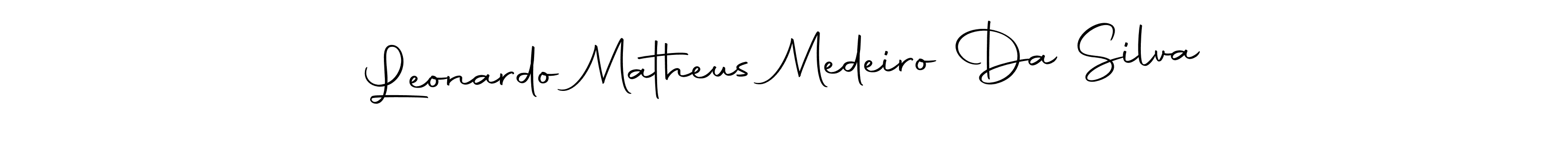 Similarly Autography-DOLnW is the best handwritten signature design. Signature creator online .You can use it as an online autograph creator for name Leonardo Matheus Medeiro Da Silva. Leonardo Matheus Medeiro Da Silva signature style 10 images and pictures png