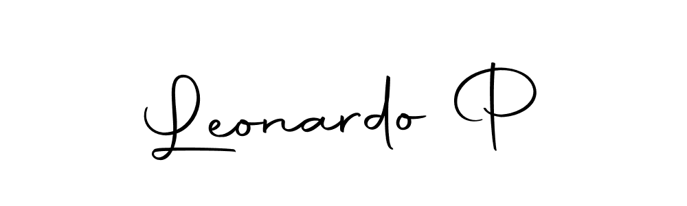 Make a beautiful signature design for name Leonardo P. With this signature (Autography-DOLnW) style, you can create a handwritten signature for free. Leonardo P signature style 10 images and pictures png