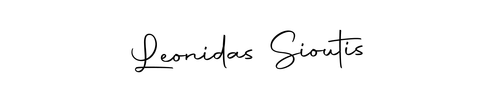 How to make Leonidas Sioutis name signature. Use Autography-DOLnW style for creating short signs online. This is the latest handwritten sign. Leonidas Sioutis signature style 10 images and pictures png