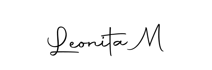 Autography-DOLnW is a professional signature style that is perfect for those who want to add a touch of class to their signature. It is also a great choice for those who want to make their signature more unique. Get Leonita M name to fancy signature for free. Leonita M signature style 10 images and pictures png