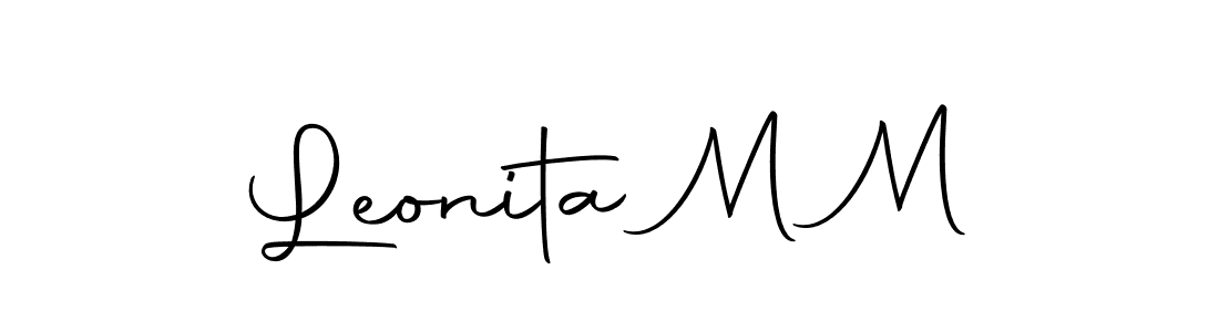 Create a beautiful signature design for name Leonita M M. With this signature (Autography-DOLnW) fonts, you can make a handwritten signature for free. Leonita M M signature style 10 images and pictures png