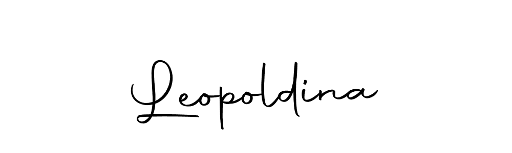 Make a beautiful signature design for name Leopoldina. With this signature (Autography-DOLnW) style, you can create a handwritten signature for free. Leopoldina signature style 10 images and pictures png