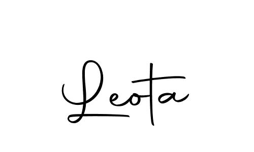 You should practise on your own different ways (Autography-DOLnW) to write your name (Leota) in signature. don't let someone else do it for you. Leota signature style 10 images and pictures png