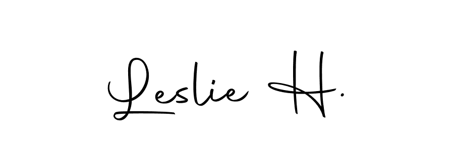 Make a beautiful signature design for name Leslie H.. Use this online signature maker to create a handwritten signature for free. Leslie H. signature style 10 images and pictures png