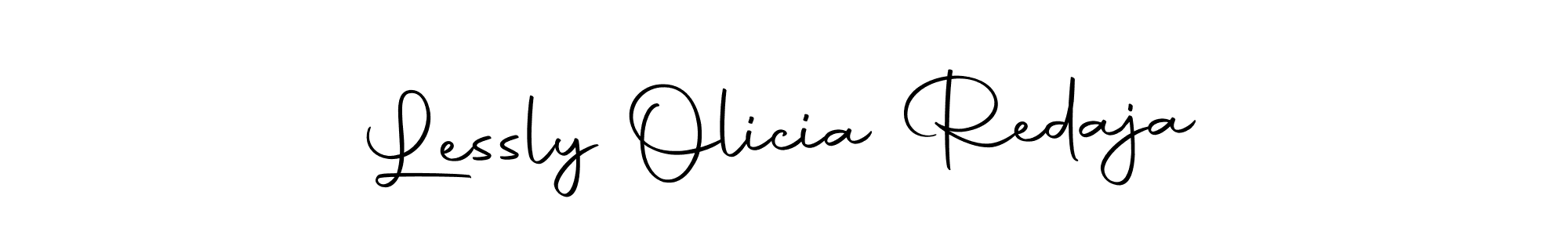 Create a beautiful signature design for name Lessly Olicia Redaja. With this signature (Autography-DOLnW) fonts, you can make a handwritten signature for free. Lessly Olicia Redaja signature style 10 images and pictures png